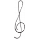 Art Class Music Doodle Treble Clef 3 Template