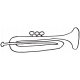 Art Class Music Doodle Trumpet Template