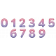 Free Spirit Numbers- Plastic Glitter Red &amp; Purple