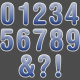 BYB Sticker Alpha- Periwinkle Numbers