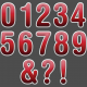 BYB Sticker Alpha - Red Numbers