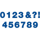 BYB Embroidered Alpha- Style 1 Numbers Blue