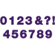 BYB Embroidered Alpha- Style 1 Numbers Purple