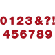 BYB Embroidered Alpha - Style 1 Numbers Red