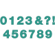 BYB Embroidered Alpha- Style 1 Numbers Teal
