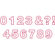 BYB Embroidered Alpha- Style 2 Numbers Pink