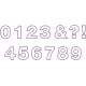 BYB Embroidered Alpha- Style 2 Numbers Purple Light
