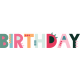 The Good Life: Birthday Illustrations- Birthday Wordart Color