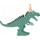 The Good Life: Birthday Illustrations- Dinosaur 01 with Hat Color