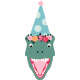 The Good Life: Birthday Illstrations - Dinosaur 02 with Flowered Hat Color