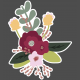 The Good Life: February Elements- Sticker Flower Bouquet 2