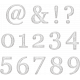 Basic Alphas Kit #2- Alpha 60 White Numbers