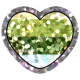 Good Life Aug 21_Heart Shiny Sticker-Green