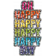 Good Life Aug 21_Word Art Shiny Sticker-Happy Day