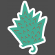 Good Life Nov 21_Sticker- Leaf Light Teal