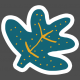 Good Life Nov 21_Sticker- Leaf Teal