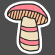 Thanksgiving Stickers &amp; Tape_Mushroom Sticker- Pink Tan