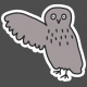 Thanksgiving Stickers &amp; Tape_Owl Sticker- Gray