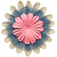 Thanksgiving Elements #2: Flower- Layered Pink Blue Cream