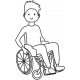 Draw it Kit #1 School kids- wheelchair kid 08 template