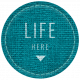 The Good Life: February 2022 Elements- burlap label 2 life here