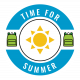 GL22 June School&#039;s Out Sticker Badge Time For Summer