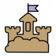 The Good Life: July 2022 Stickers &amp; Labels- Sticker sand castle