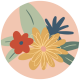 Good Life: August 2022 Stickers- Floral Circle 2