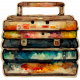 GL22 Nov Travel Watercolor Suitcase