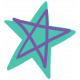Good Life November 2022: Sticker- Teal &amp; Purple Star