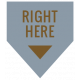 Good Life March &amp; April 2023 Stickers: Label- Right Here (Blue Flag)