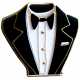 The Good Life: March &amp; April 2023 Wedding Elements- Enamel pin wedding tuxedo