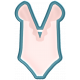Water World Textured Sticker 8: Bathing Suit