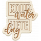 Water World Dutch Word Art: Wood Koud Water Hete Dag