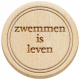 Water World Dutch Word Art: Wood Label- Zwemmen Is Leven