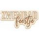 Water World Dutch Word Art: Wood- Zwembad Feestje