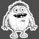 This Is Spooky Stickers: B&amp;W Monster 1