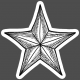 This Is Spooky Stickers: B&amp;W Star 2