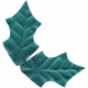 Winter Arabesque Leaf- Teal