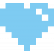 Video Game Valentine Sticker Heart2 Blue