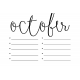 Month Pocket Card 02 October 4x6