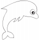 Cartoon Dolphin Template