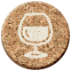 Pour Me A Wine- Elements- Cork Circle Wine Glass Full