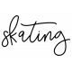 Winter Day Word Art – Skating Sticker