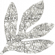 A Little Sparkle {Elements} - Silver Glitter Leaf