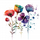 steamed watercolor flower