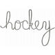 Toolbox Calendar - Metal Word Art - Hockey