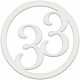 Toolbox Numbers- White Circle Number 33