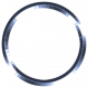 Toolbox Alphabet Bingo Chip Ring- Large Blue Metal Ring