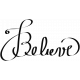 All the Princesses- Believe Calligraphy Word Art